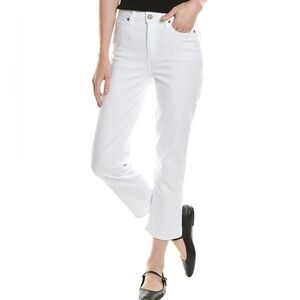 PAIGE Women's Jacqueline Straight Crisp White Ankle Jeans